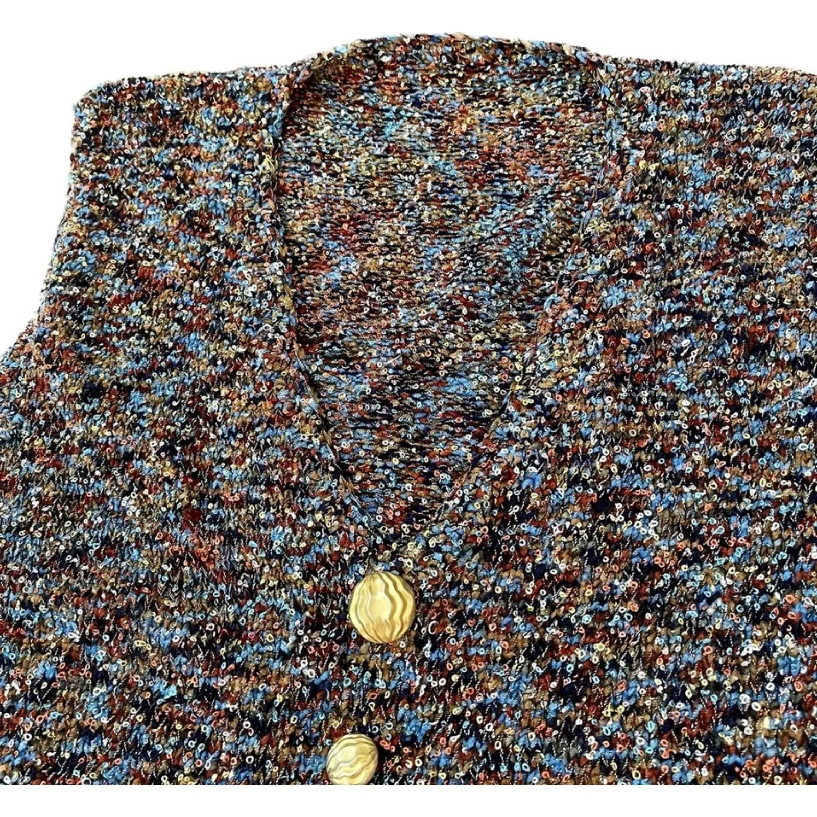 Handmade Vintage Women's Sweater Vest Blue Size undefined - Image 4