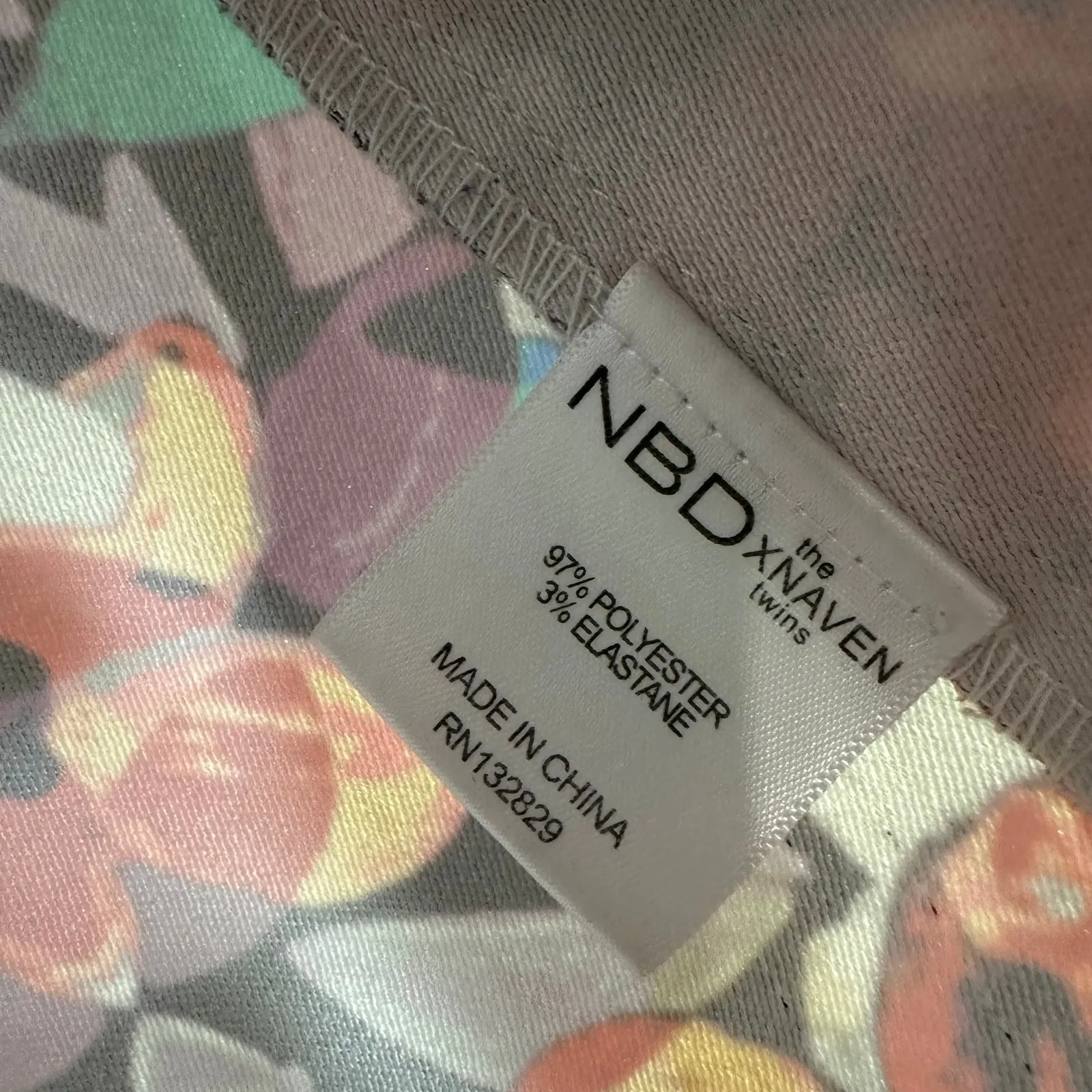 NBD x Naven Twins Reality Bodycon Dress in Flower Child Size XS - Image 4