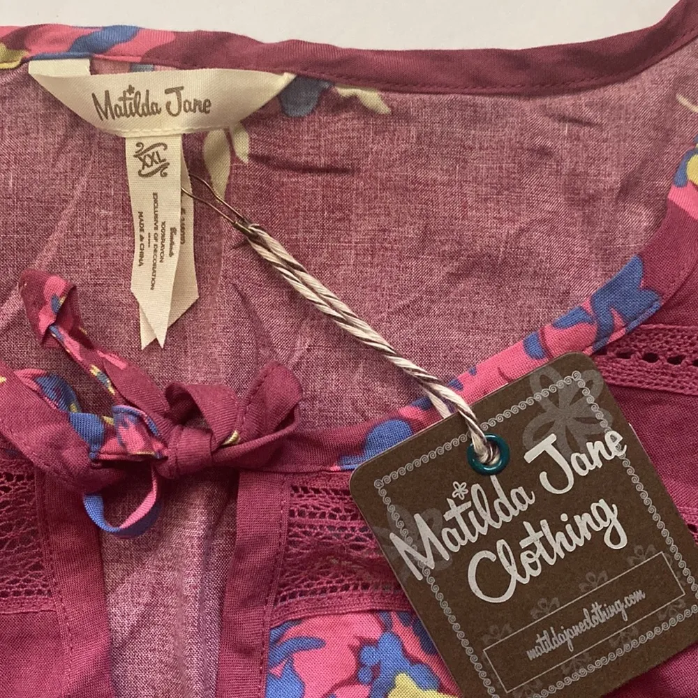 NWT Matilda Jane Adventure Begins women’s floral short dress, size XXL - Image 6