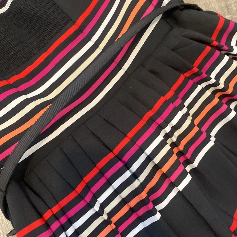 White House Black Market Multicolor Striped Strapless A-line Dress Size 2 Preppy - Image 9