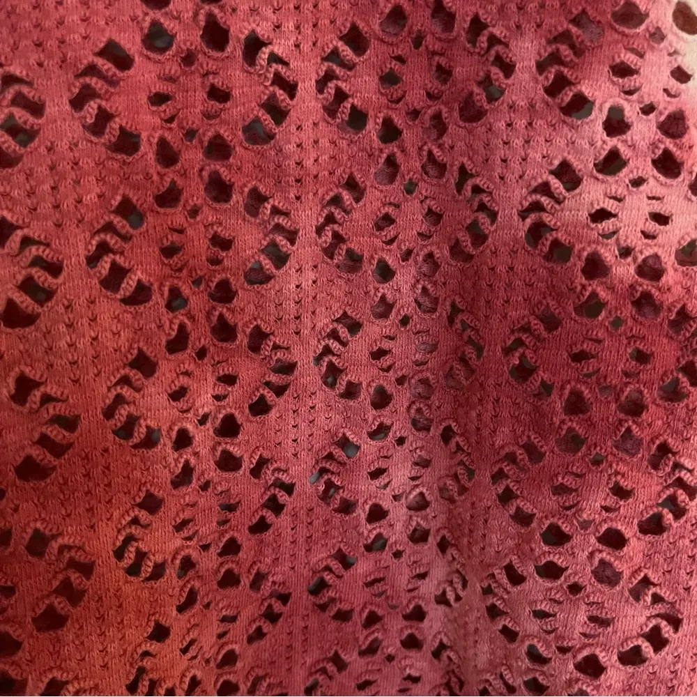 Free People crochet cut dip dye raglan top. Beautiful condition Size XS - Image 9