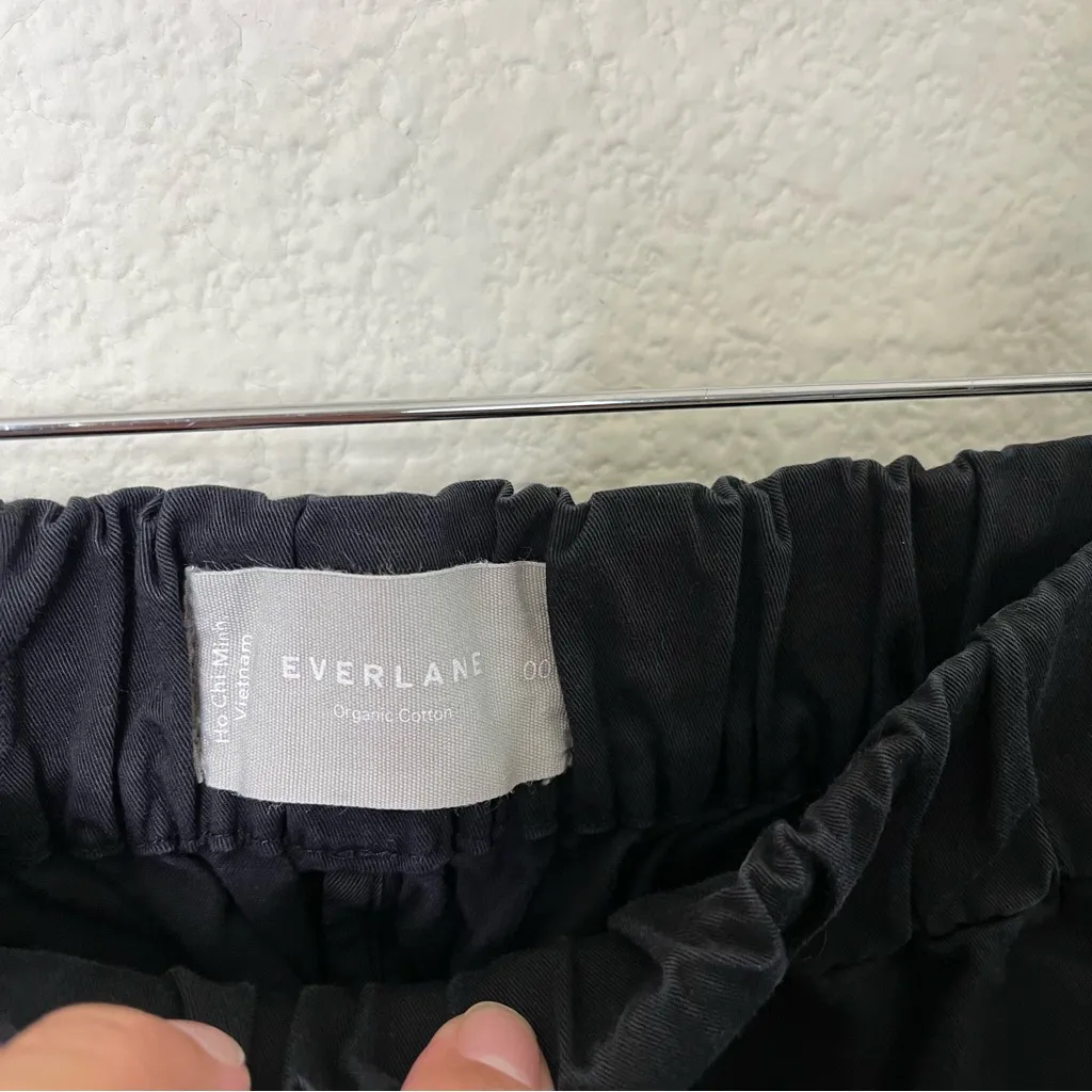 Everlane The Easy Pant in Black Pull On Cotton Womens Size 00 - Image 9