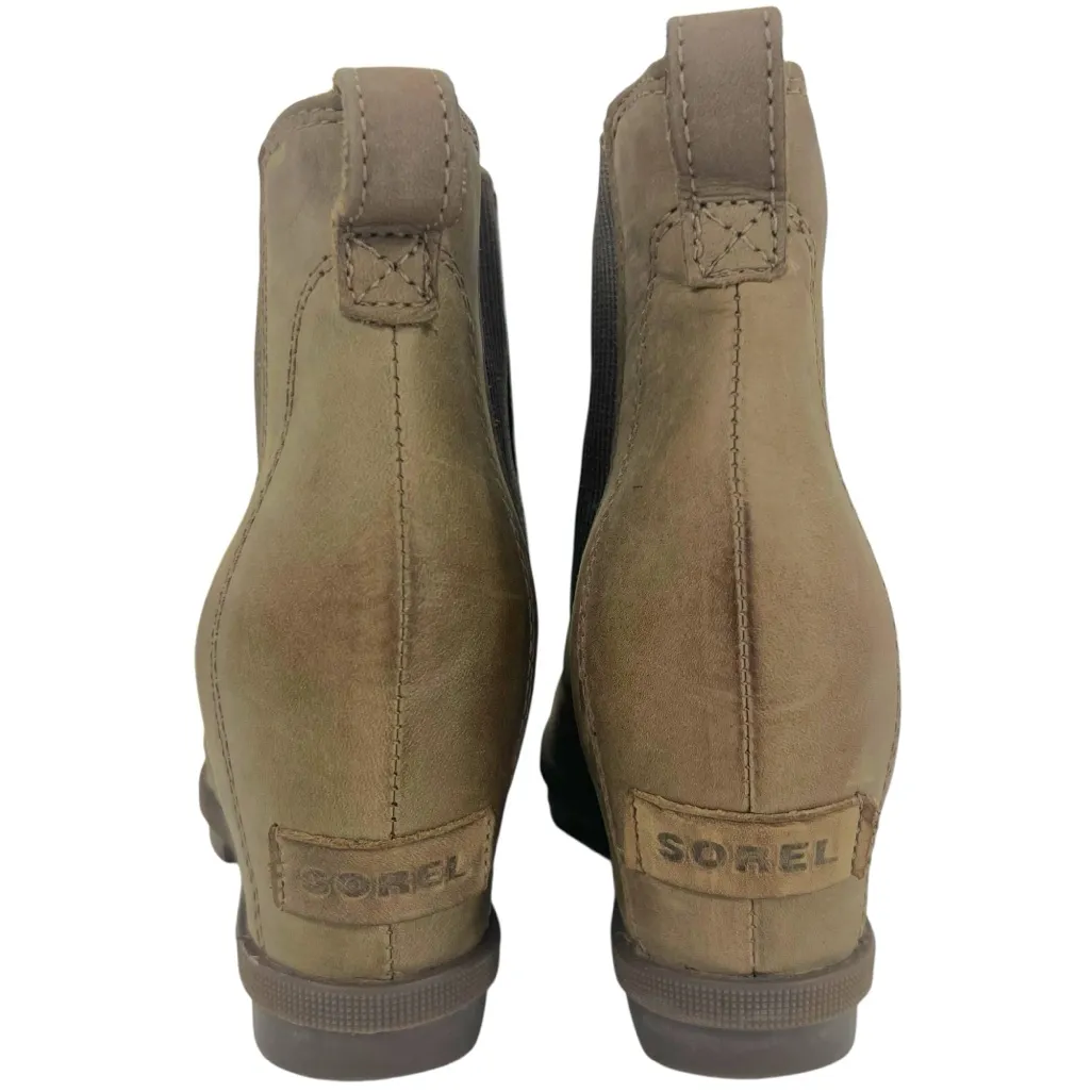 SOREL Joan‎ of Arctic Wedge II Chelsea Boot in Khaki Tan NL3022-240 - Image 8