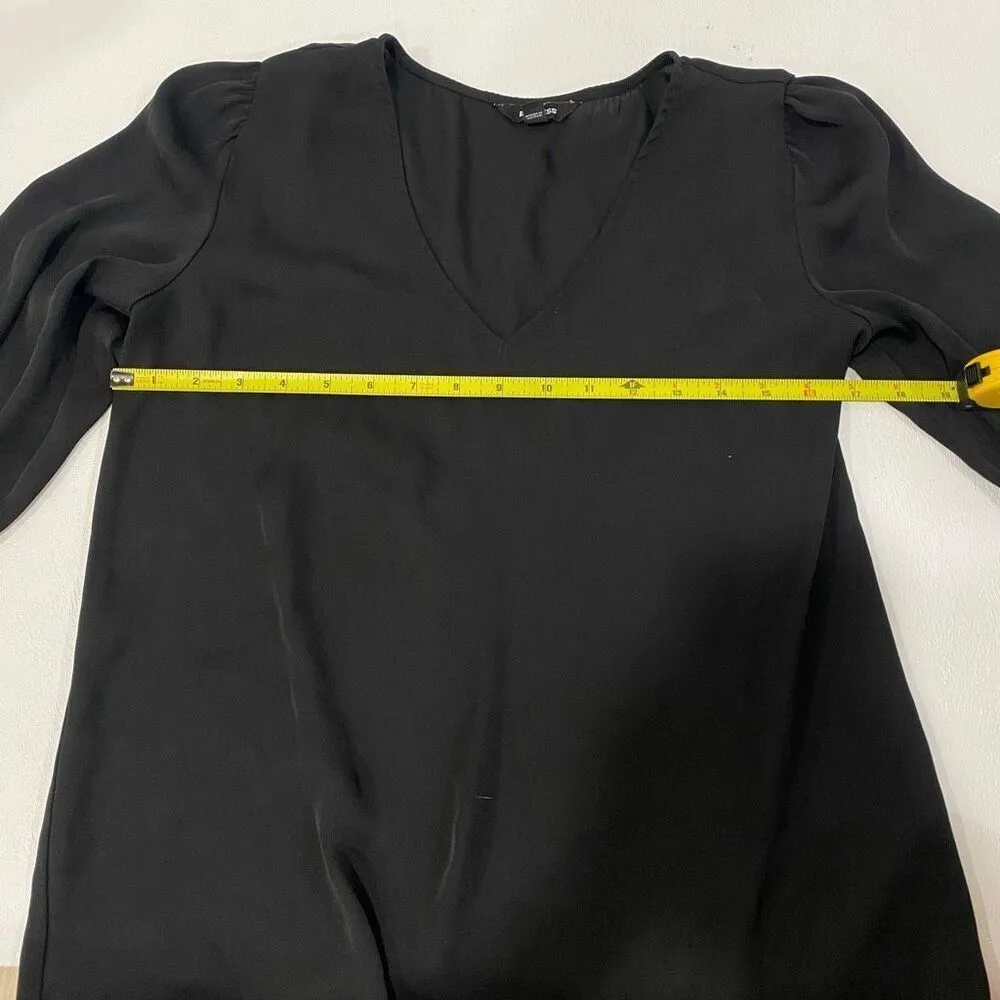 Express Black Long Sleeve Blouse with Button Cuffs – Size S - Image 4