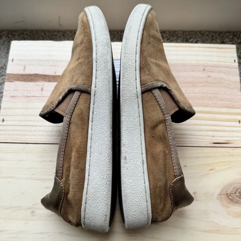 Women's UGG Cas Suede Sneakers Slip-On Shoes Size 8 Brown & Gold Leather - Image 5