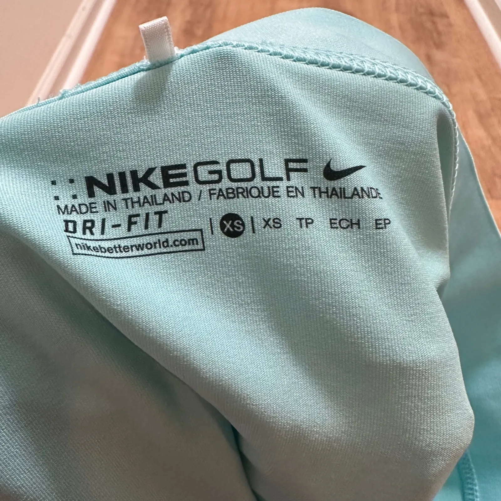 NIKE | Women's Dri-FIT Athletic Aqua Blue Green Geometric Print Golf Skort, XS - Image 7