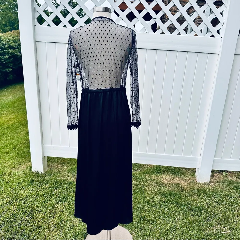 Flora Nikrooz Show Stopper Long Sexy Black Robe - Image 9