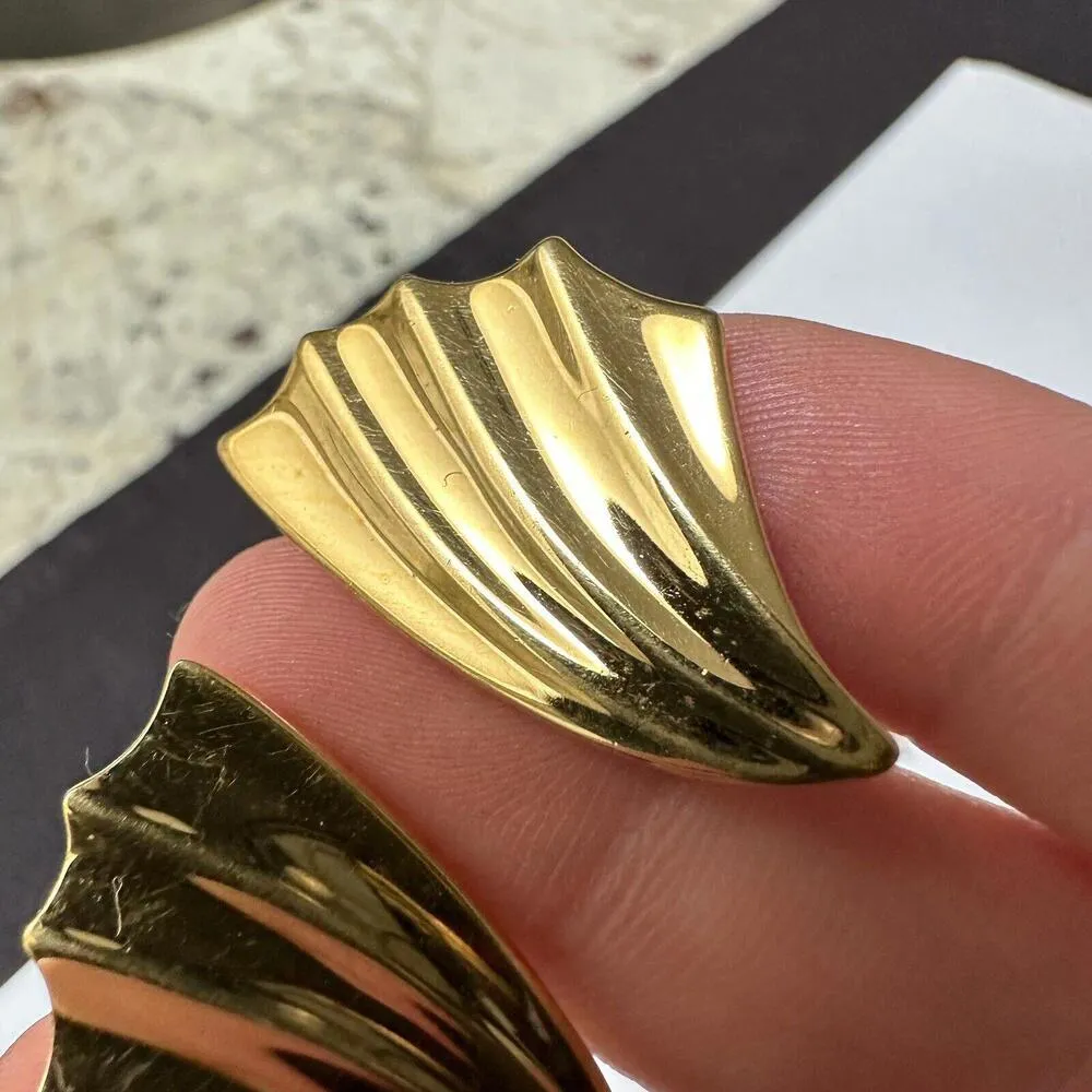 1 Monet 1 Napier Clip On Earrings Gold Tone Lot Of 2 Signed - Image 12