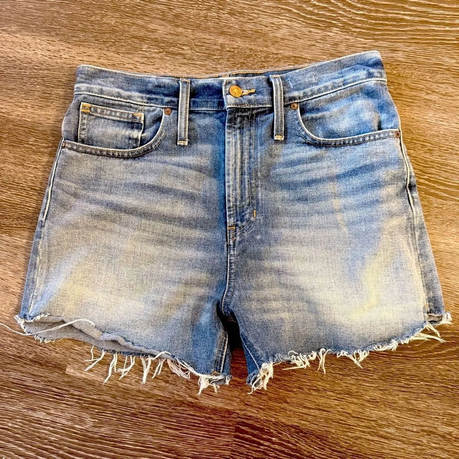 Madewell The Perfect Jean Short Vintage Wash High Rise Cutoff 100% Cotton 28 - Image 2
