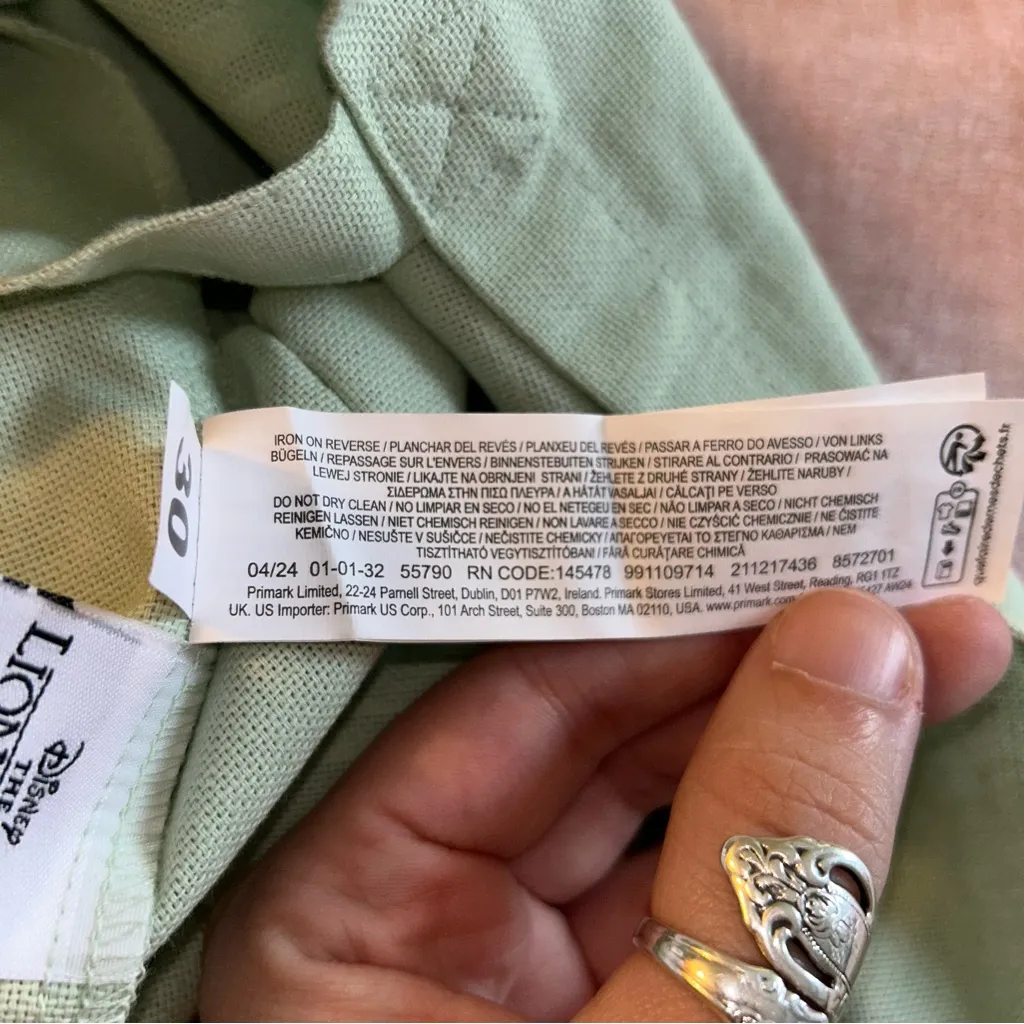 Lion King light green cotton tote bag with young Simba and Zasu flawed - Image 7