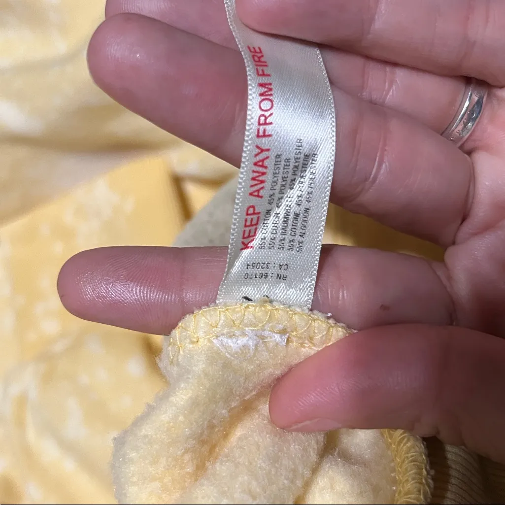 Daily Practice Oh So Good Tie Dye Pullover Oversized Crop Crewneck Sweatshirt 1X Yellow - Image 8