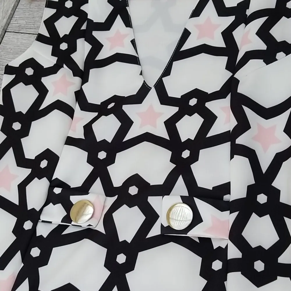 Zara w/b collection shift dress sz m - Image 4