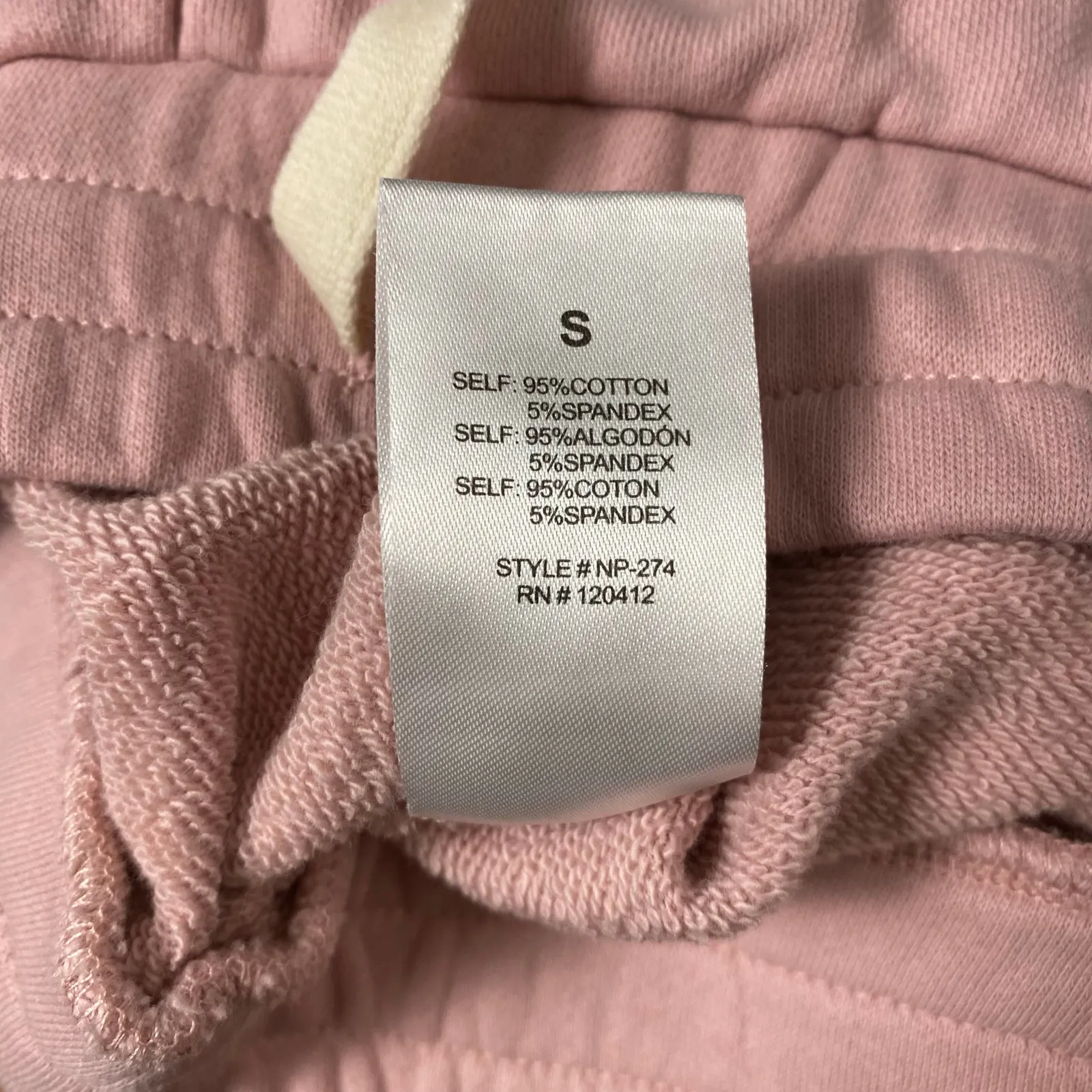 NIA Pink Essex Cotton‎ Blend Lounge Shorts Size S Athleisure Casual - Image 8