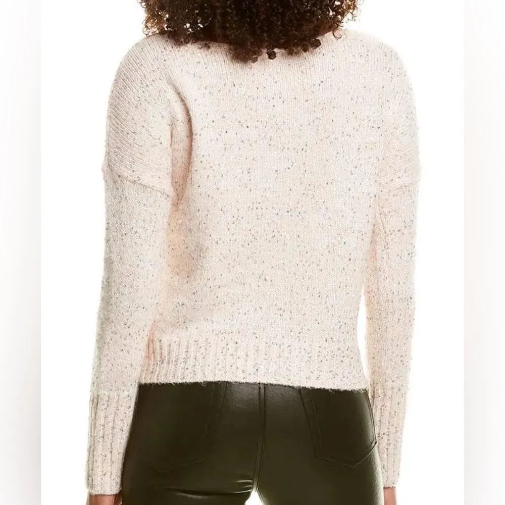 Rebecca Minkoff Women’s Katia Pink Sequined Ballet Neck Sweater Size S EUC - Image 2