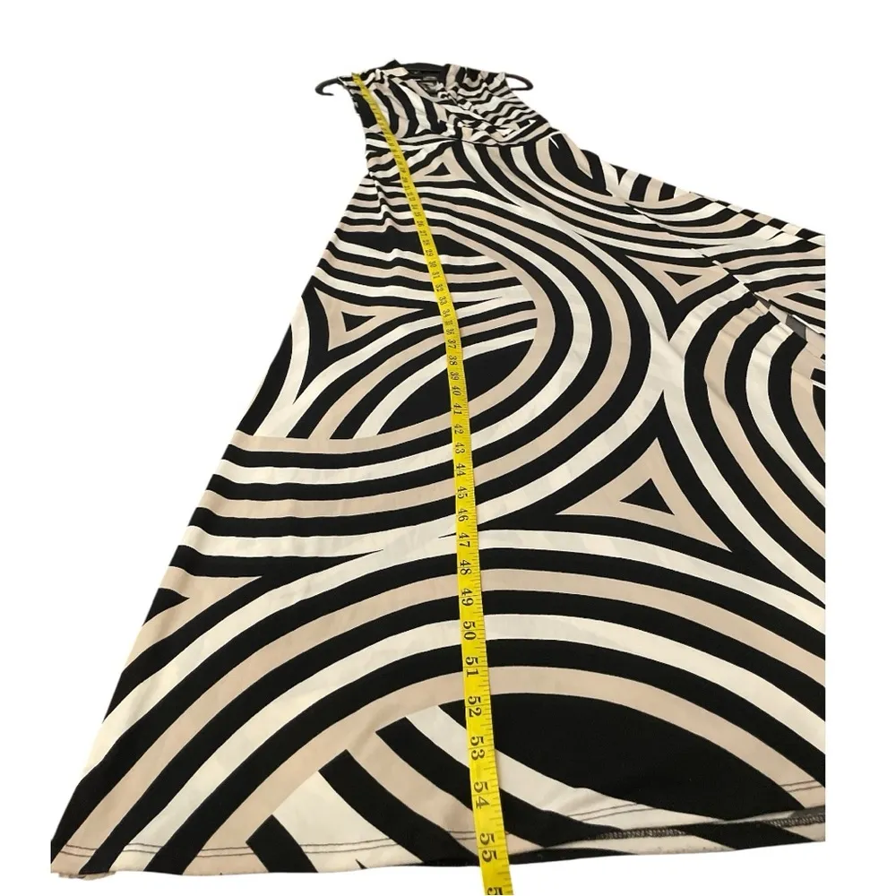 New York & Company Black and cream Stretch maxi Heavy Dress Size S - Image 8