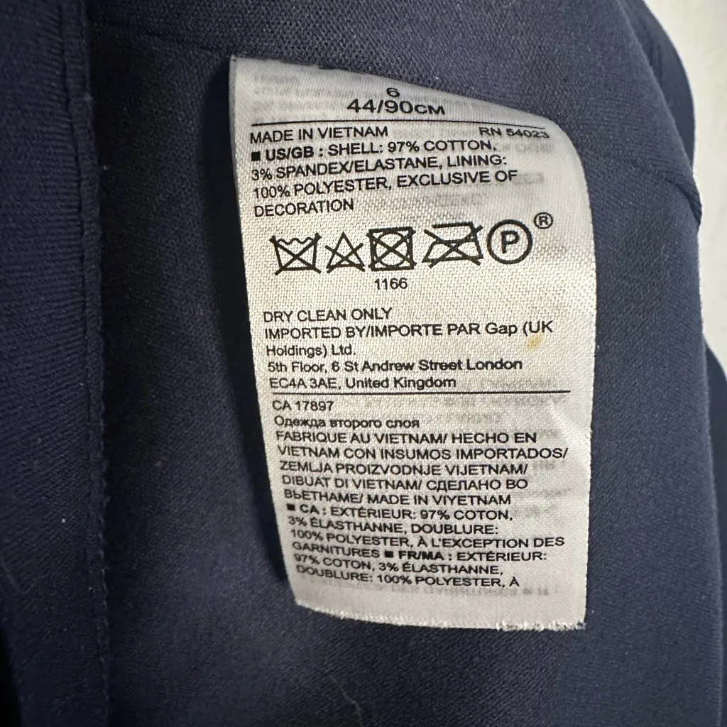 Banana Republic Blue Chambray Denim Dress Short Sleeve Fringe A Line Preppy - Image 8