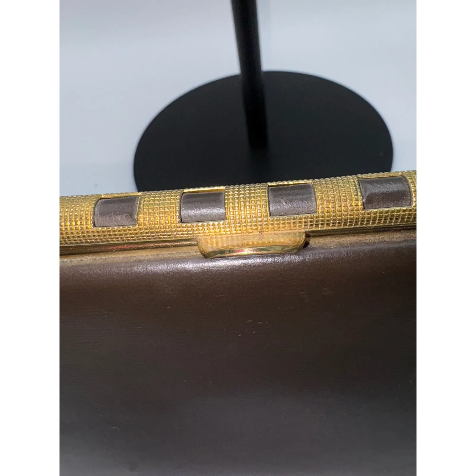 Vintage Collentz Originals Structured Brown Leather Handbag w/ accessories - Image 6