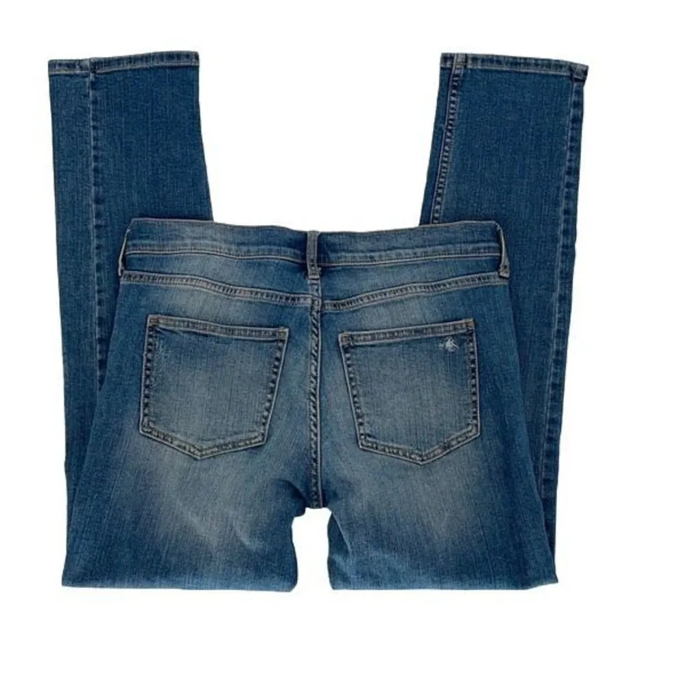 Banana Republic Women's Mid-Rise Distressed Straight‎ Leg Jeans Blue Size 26/2 - Image 3