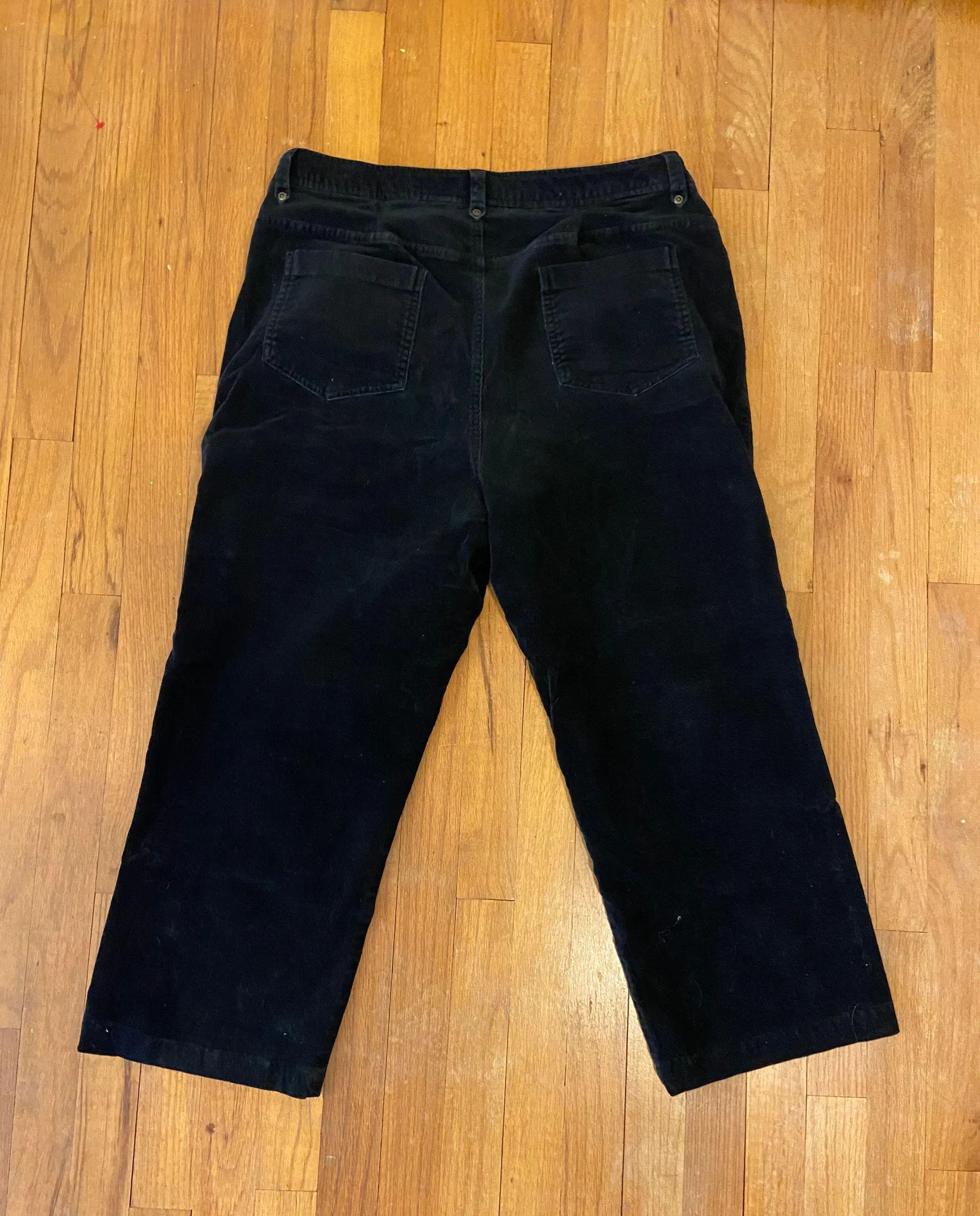 Audra black velour corduroy pants - Image 2