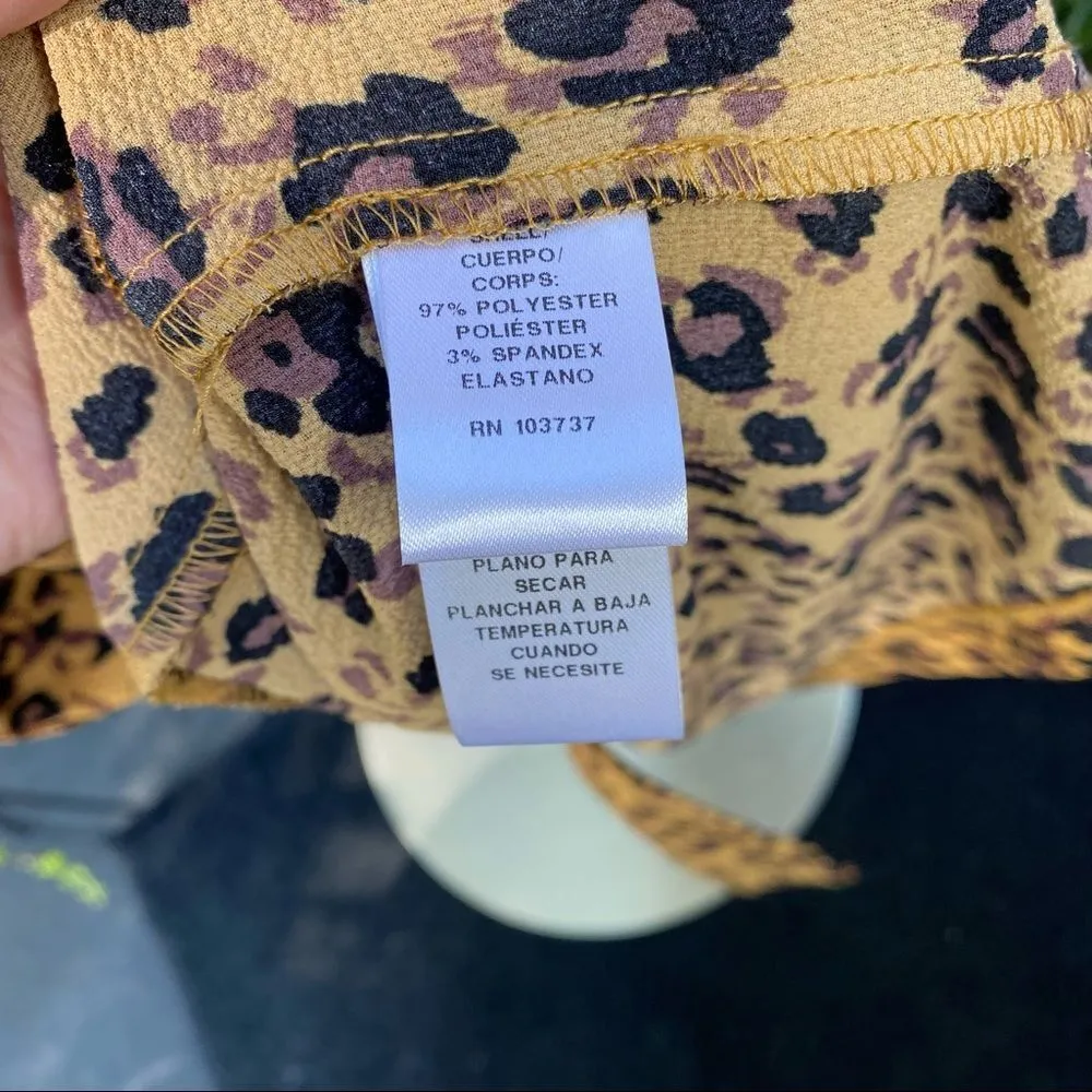 Donna Morgan Animal Print Button Up Belted Jumper Dress - Image 7