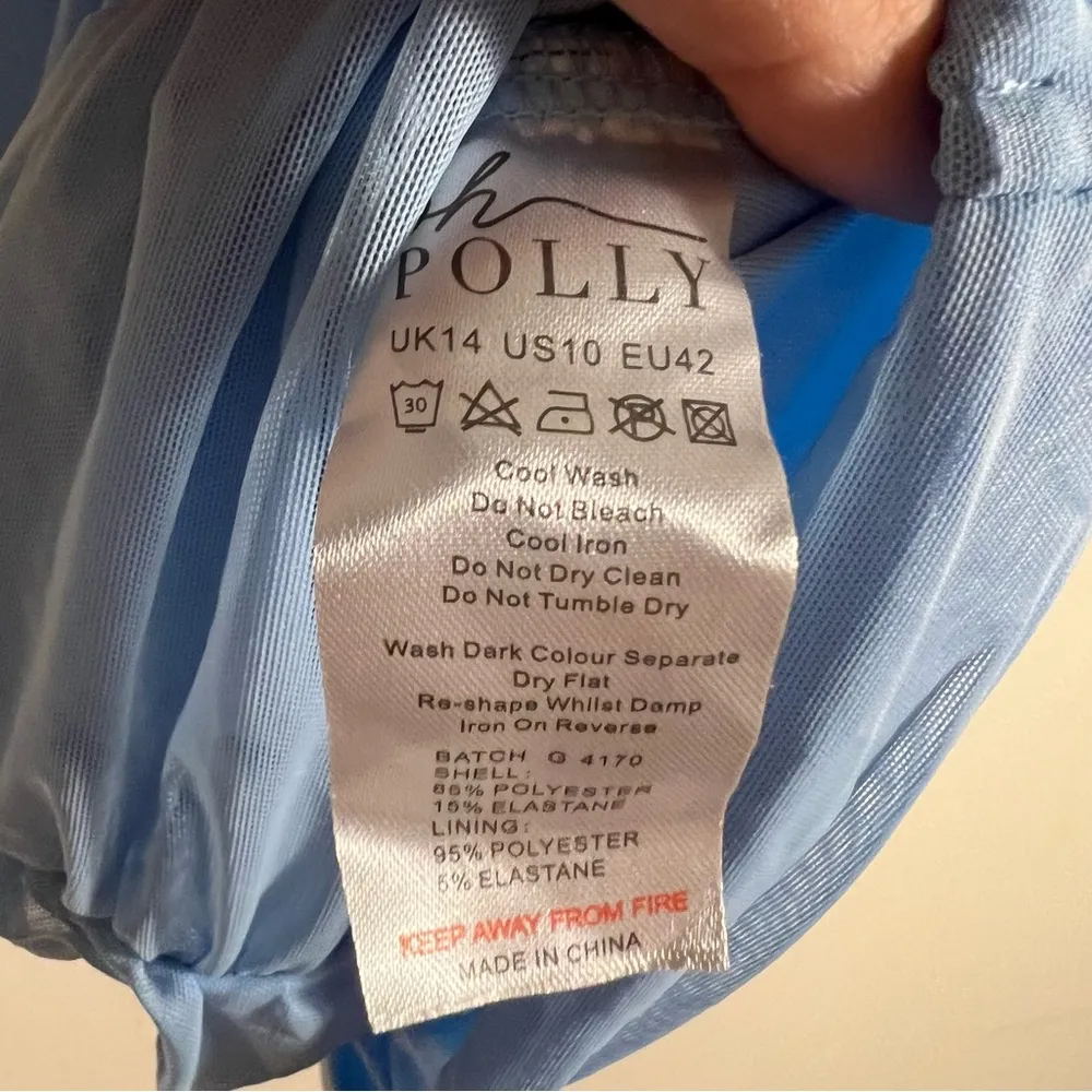 oh polly blue long sleeve dress size 10 - Image 4