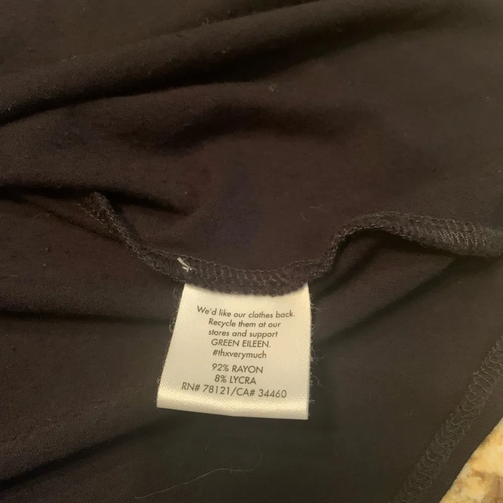 Eileen Fisher M Medium Black Round Neck Elbow Sleeves Tunic Dress - Image 8