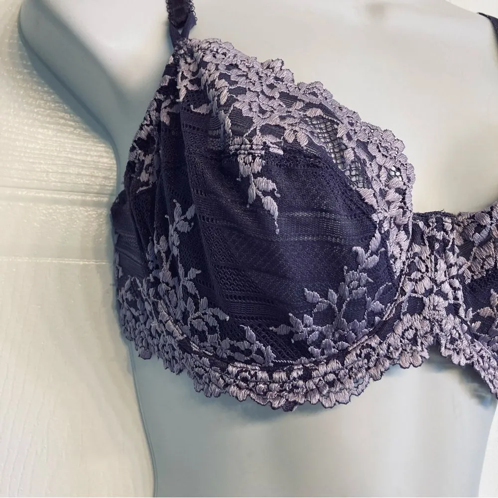 Wacoal 65191 Embrace Lace Bra Women’s Size 34D Unlined Underwire Purple - Image 3