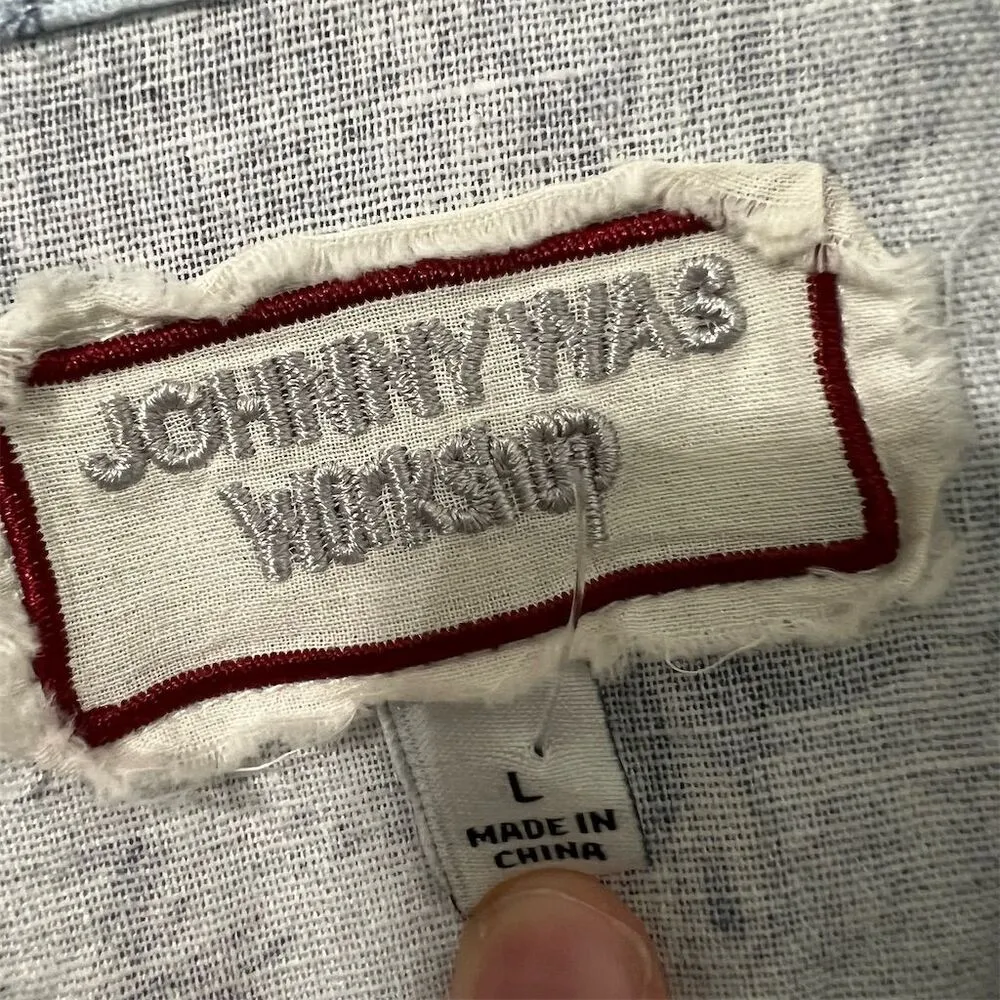 Johnny Was Women's Floral Blue Amichi Worker Jacket Size L - Image 4