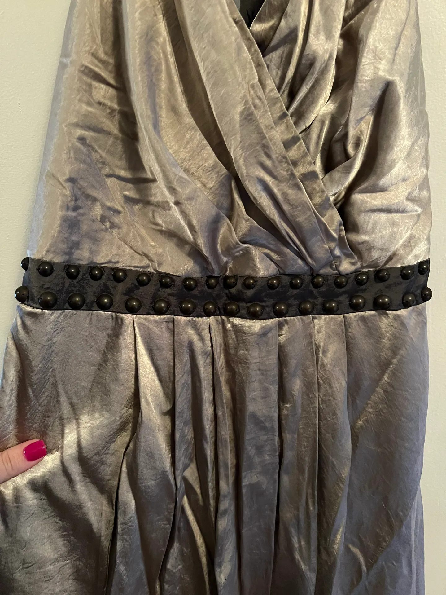 Zio Metallic Dress Silver Size L - Image 4