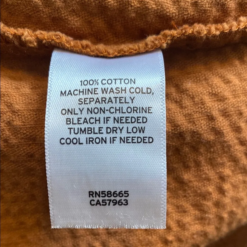 Treasure & Bond Size Small Women's Teen Girl Rust Corduroy Button-Up Shirt NEW - Image 6