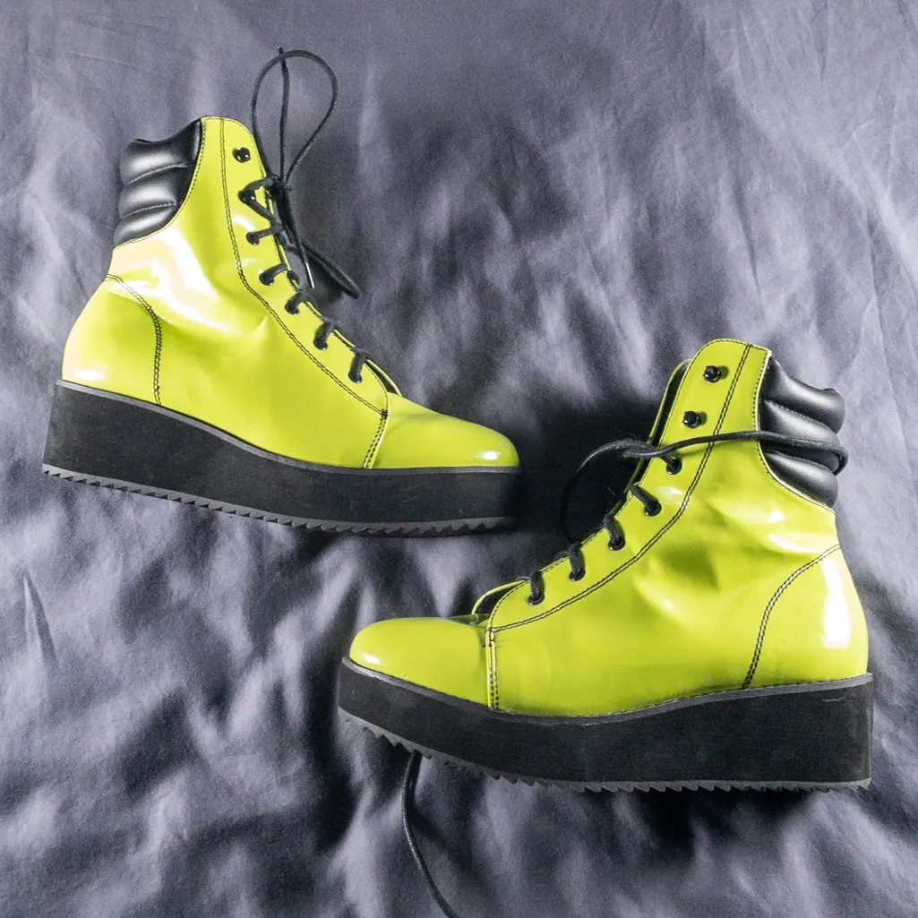 Strange cvlt neon Darby patent boots - Image 10