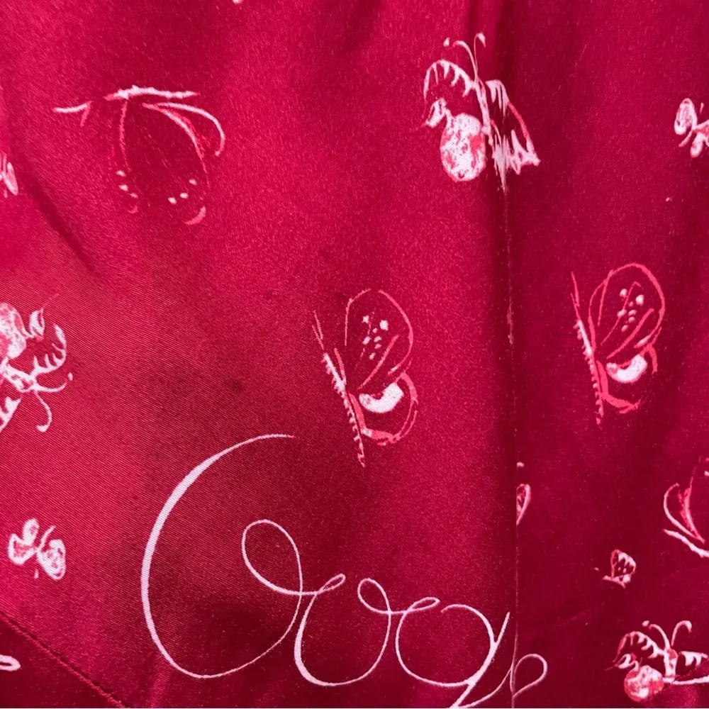 Splendid x 125 Vogue Red V-Neck Chemise Sleep Dress Women's Size Small - Image 7