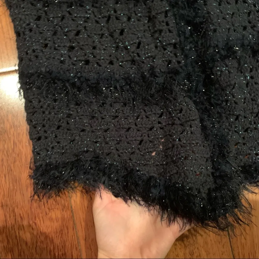 Forever 21 | Sparkly Navy Blue Knit Cardigan Sweater Small - Image 4