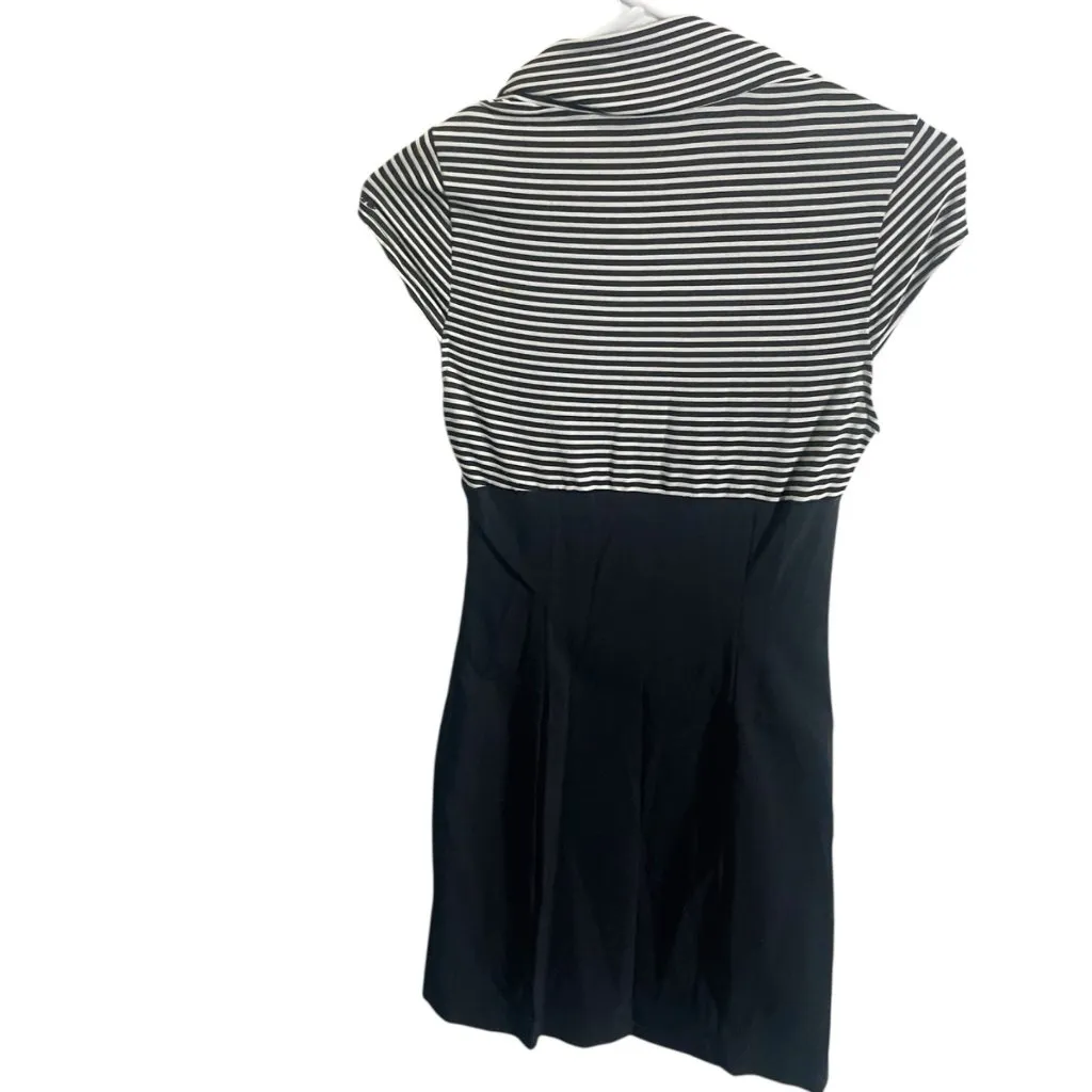 Y2K Vintage Guess Jeans Womens Striped & Black Contrast Dress Size S - Image 3