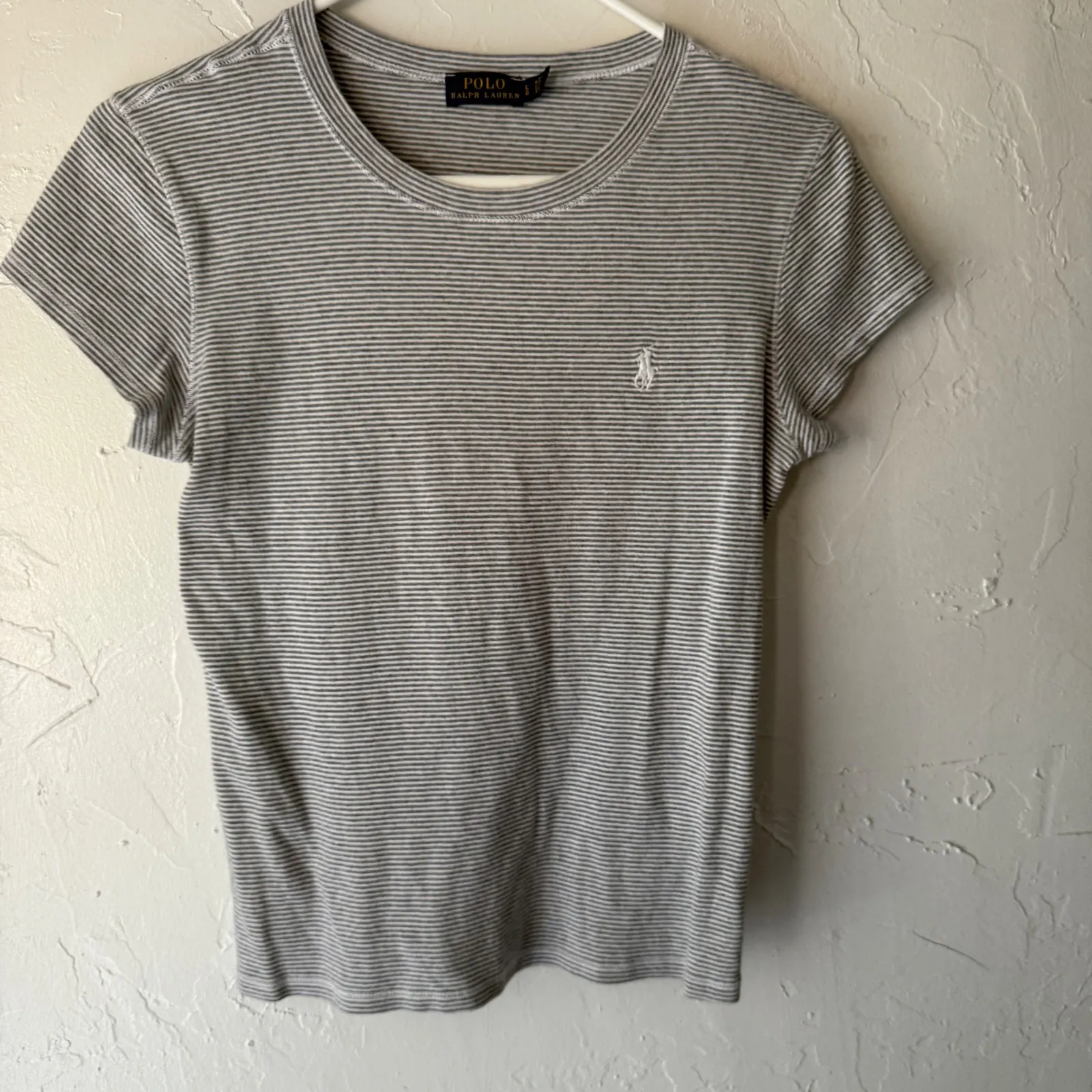 Polo Ralph Lauren Striped T Shirt Womens Large Crew Neck Top Preppy Set Of 2 - Image 2