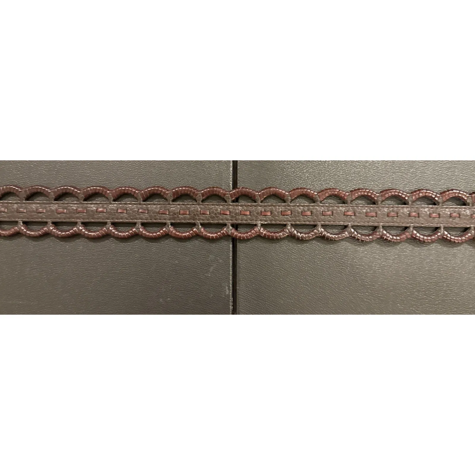 Brighton Womens Size 38 Leather Belt Brown Oval Silver Buckle Southwest B30908 - Image 4