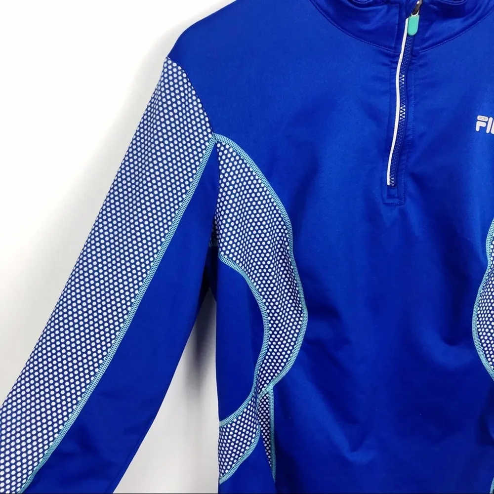 Fila Sport Half Zip Running Pullover Shirt Blue XL - Image 6