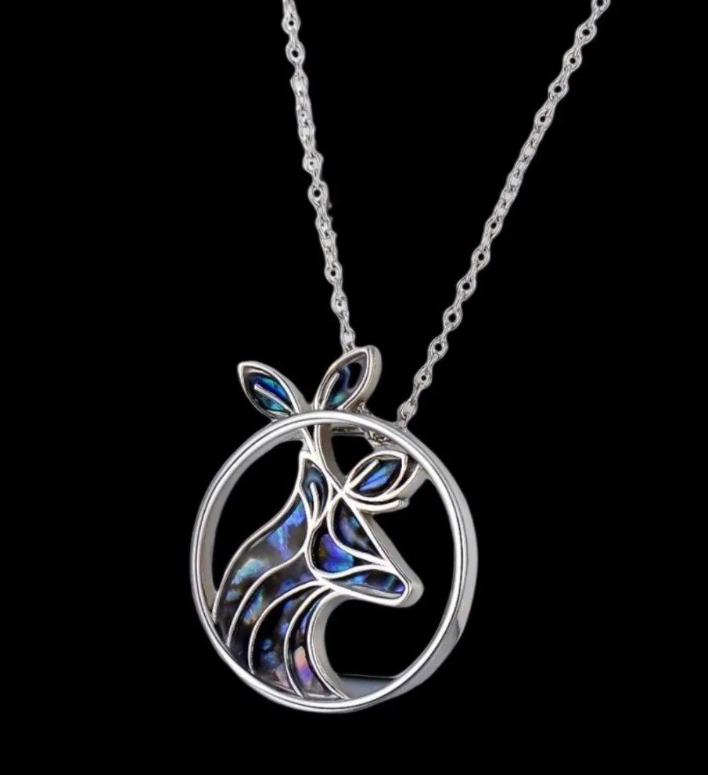 Abalone Deer Sterling Silver Necklace - Image 2