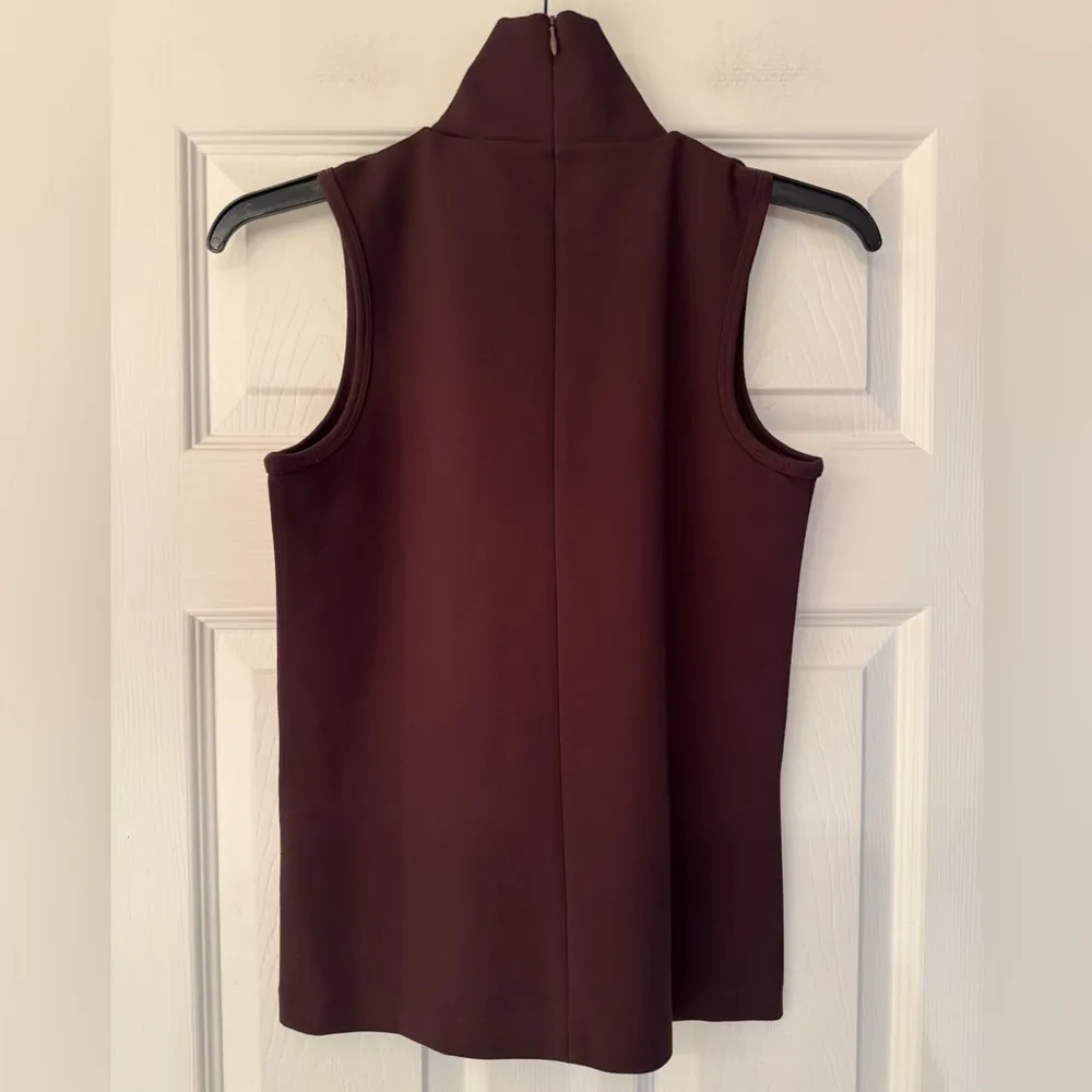 Rag & Bone Irina Ponte Sleeveless Turtleneck Tank Top Women's Brown Size Small - Image 6