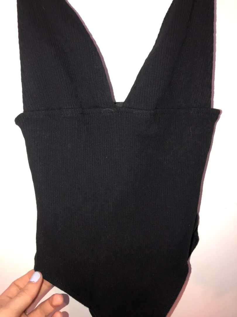 Forever 21 Black Ribbed Bodysuit - Image 3