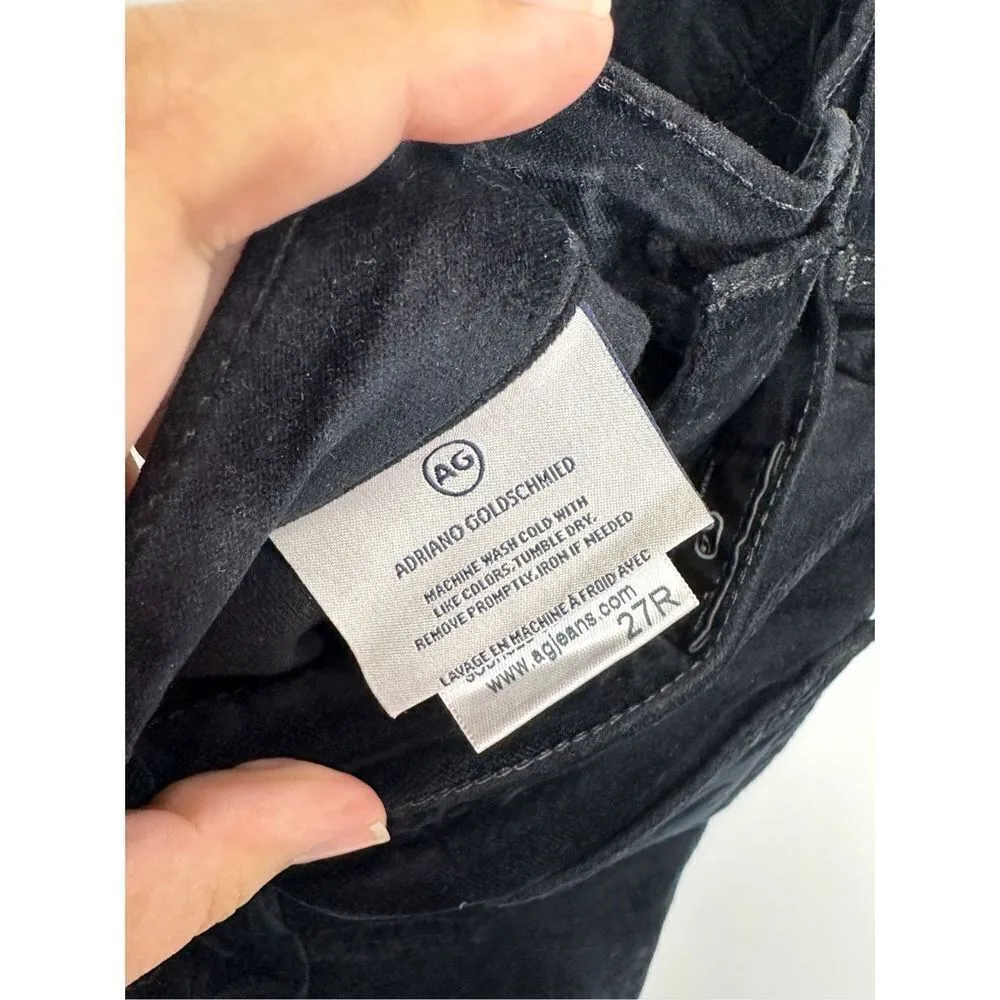 Adriano Goldschmied AG Black Velvet The Legging Ankle Super Skinny Pants Size 27 - Image 6