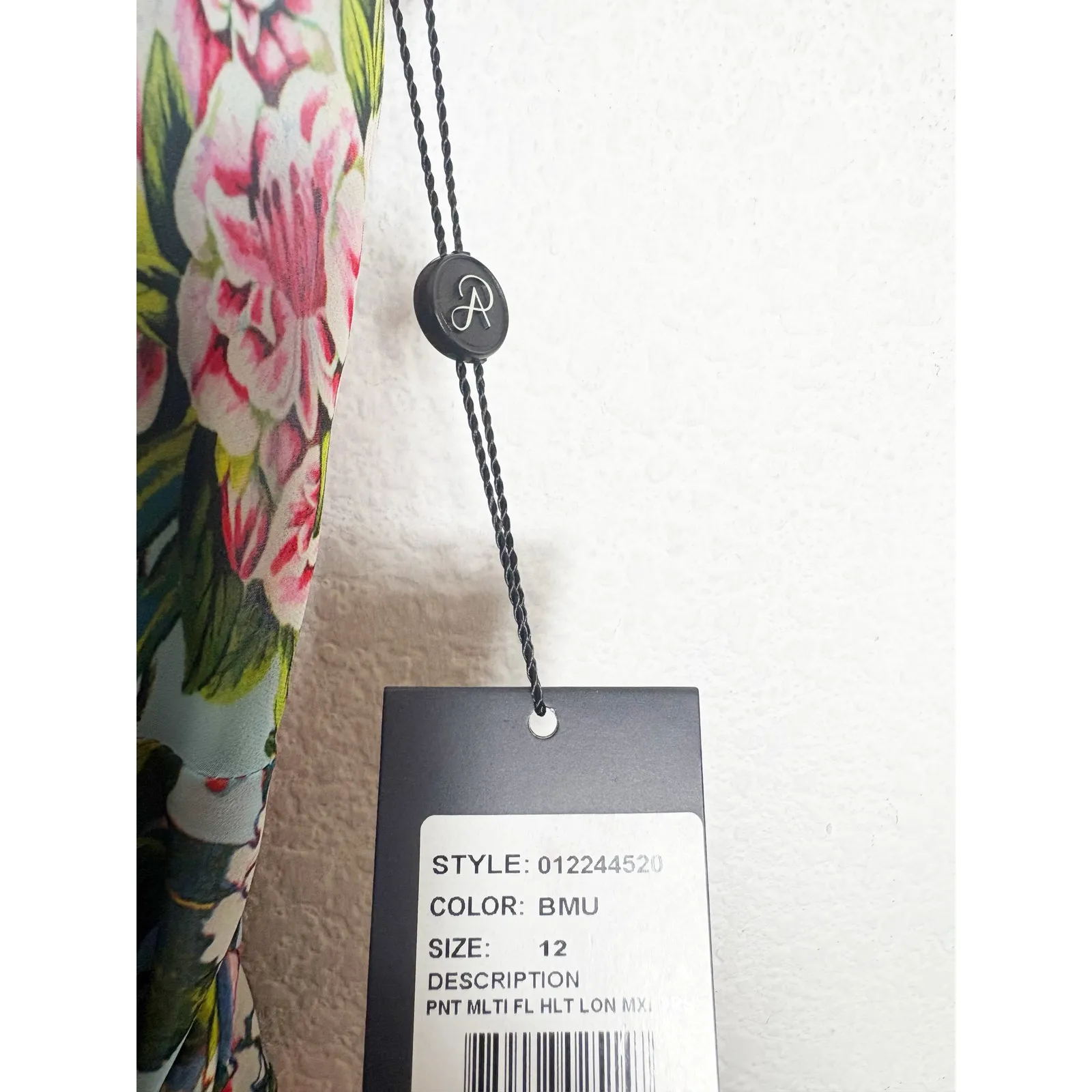 NWT Adrianna Papell Blue Floral Chiffon Maxi Dress Size 12 Wedding Feminine - Image 6