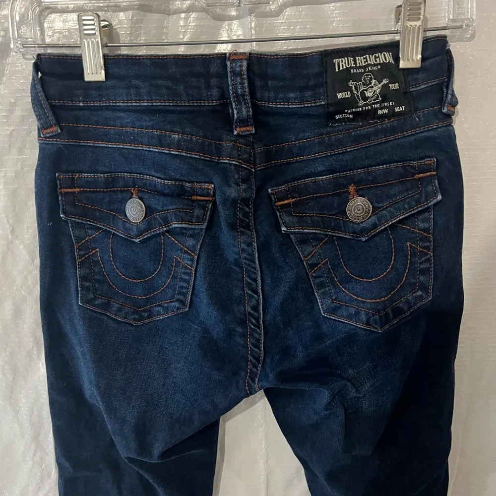 True Religion Blue Jennie Curvy Midrise Super Skinny Jeans Size 25 US - Image 6