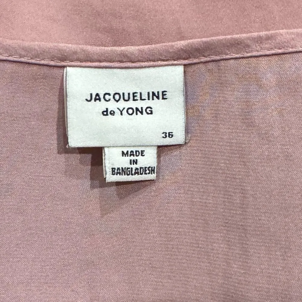 Jacqueline De Yong JDY Pink Silk Cami Tank Top Women’s Medium (36) - Image 3