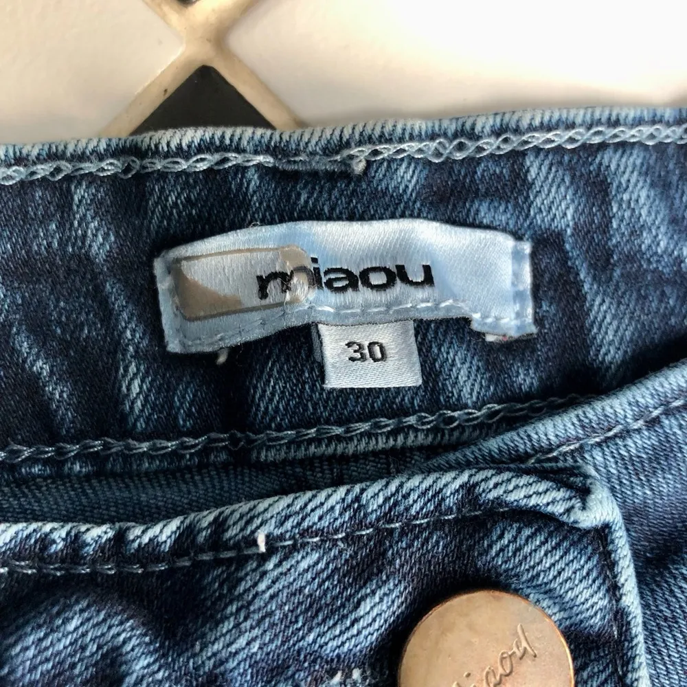 Bleached Jeans Indigo Blue & White Denim Gradient Ombré Tie Dye size 30 - Image 13