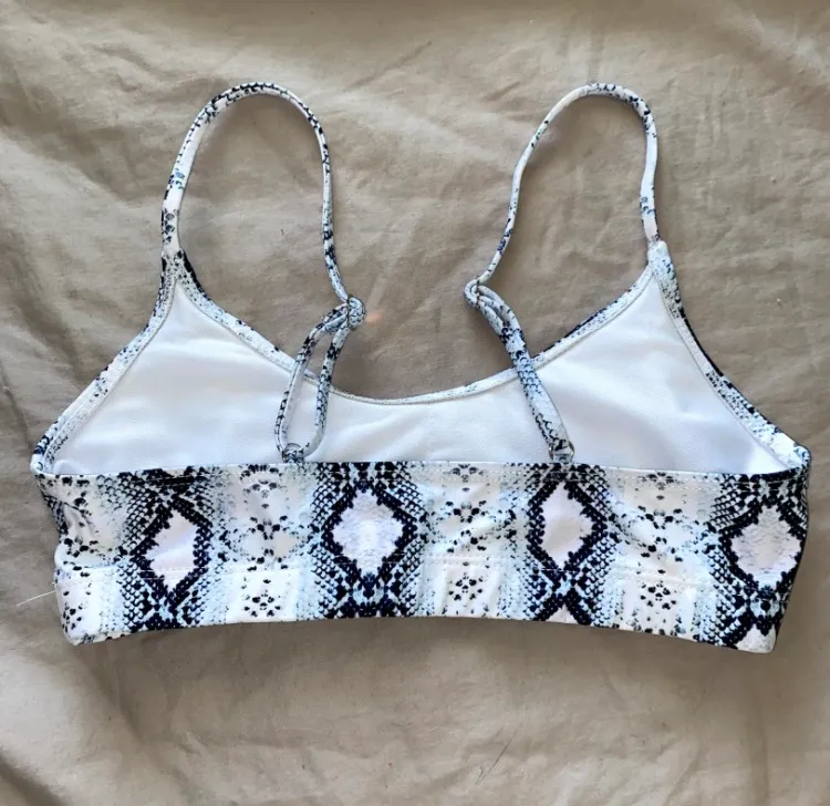 white snake skin bikini top - Image 2
