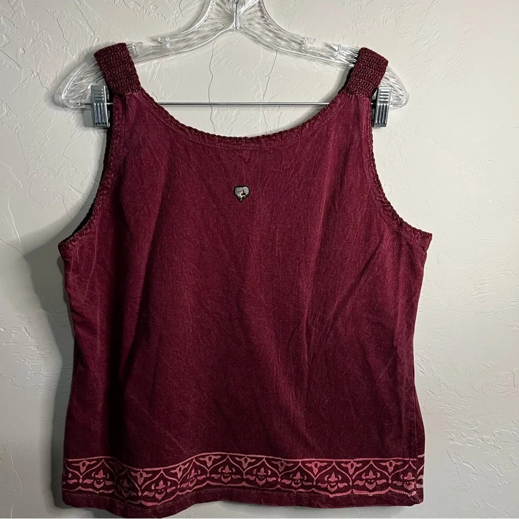 Kuhl Burgundy Keltic Pattern Crochet Straps Outdoor Tank Top - Image 11