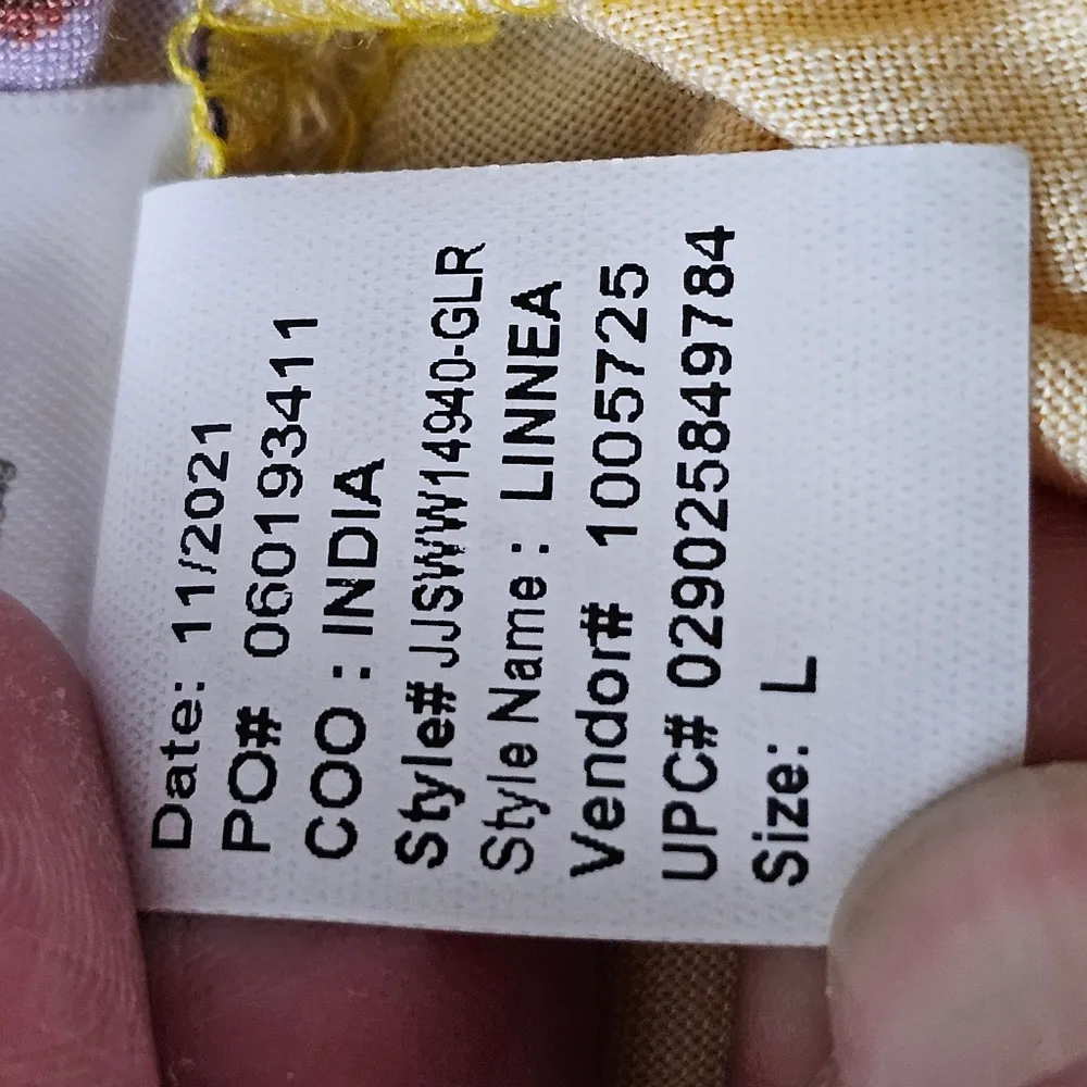 Jessica Simpson Linnea Yellow Floral Print Tiered Peplum Midi Topper Size Large - Image 9