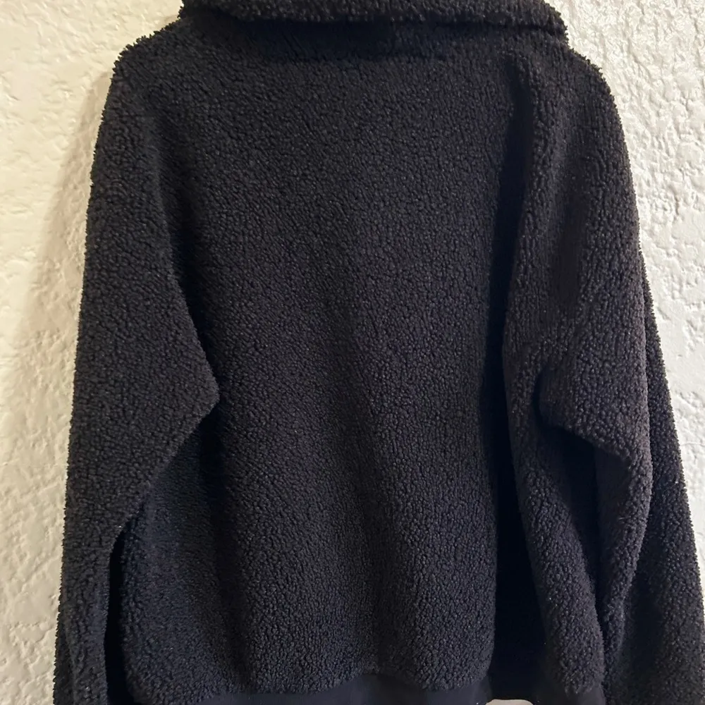 Daisy Fuentes zip up black Sherpa long sleeve sz‎ 1X winter/fall jacket - Image 2