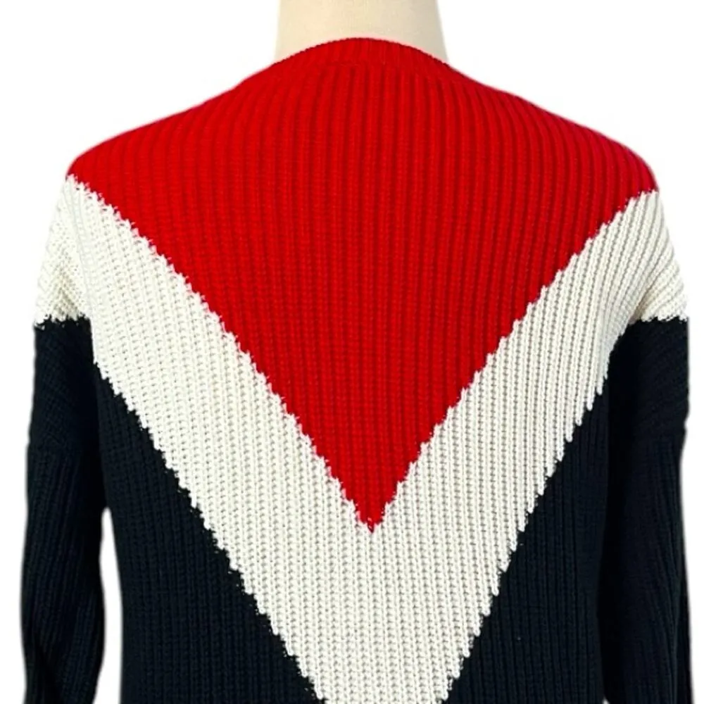 Time and Tru Sweater Chunky Shaker Knit Black Red Cream Women’s Size XL 16/18 - Image 8